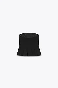 PEPLUM BANDEAU TOP
