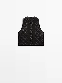 Water-repellent parka with detachable inner gilet
