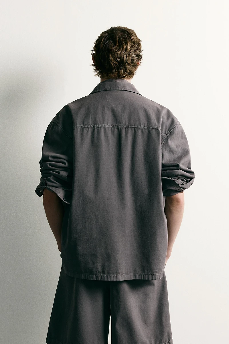 RELAXED FIT WASHED OVERSHIRT