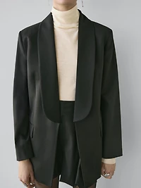 Blazer à revers en laine mélangée - STUDIO