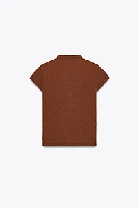 BUTTONED KNIT TOP