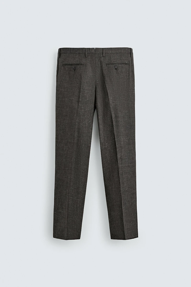 PANTALON REGULAR FIT DE COSTUME STRUCTURÉ