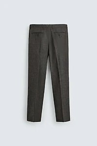 PANTALON REGULAR FIT DE COSTUME STRUCTURÉ