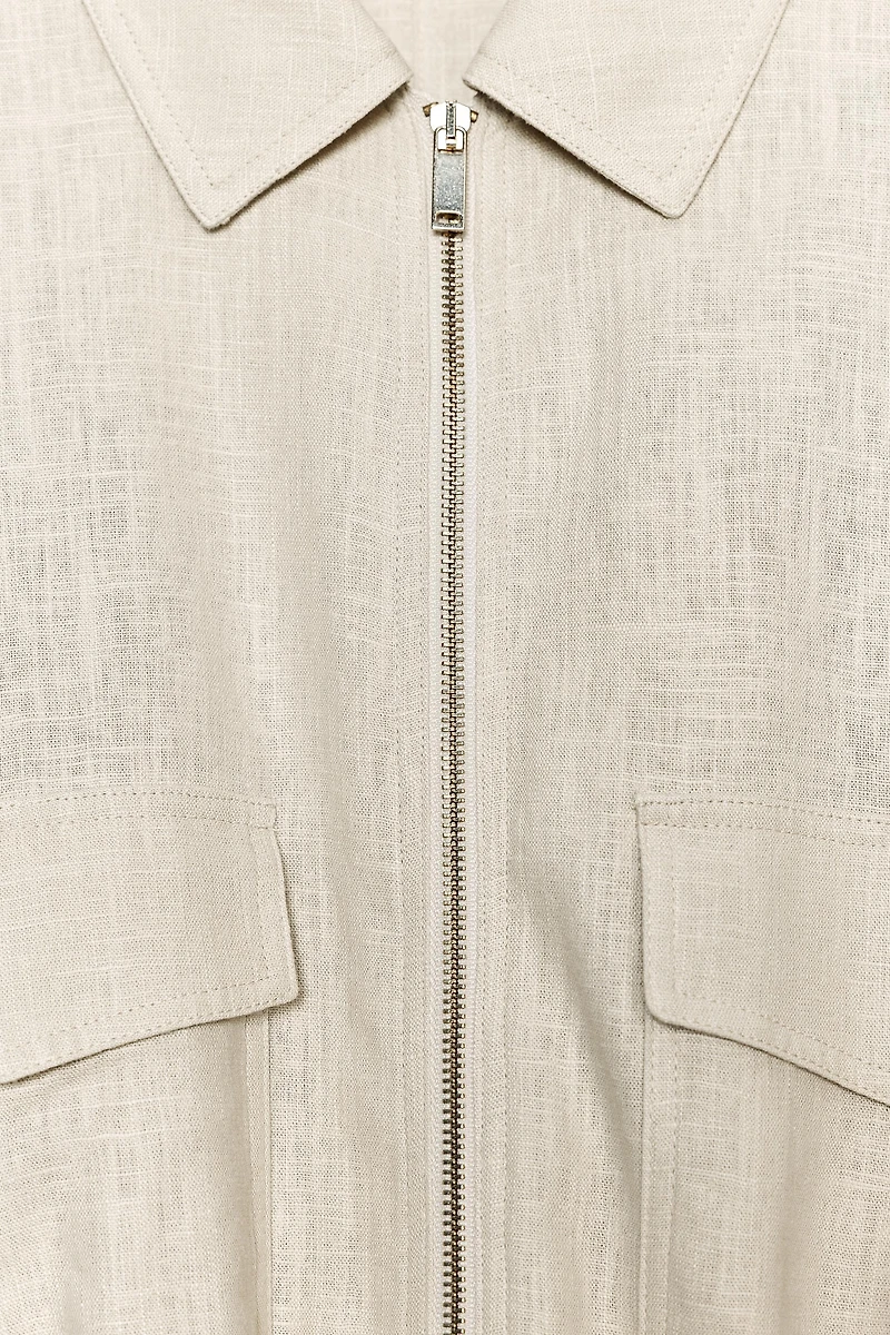LINEN SAFARI JACKET