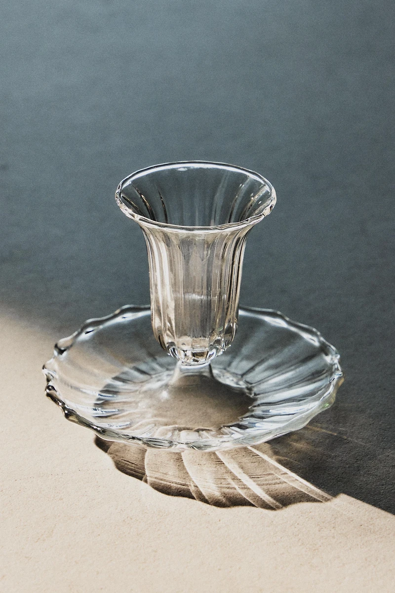 BOUGEOIR VERRE TRANSPARENT