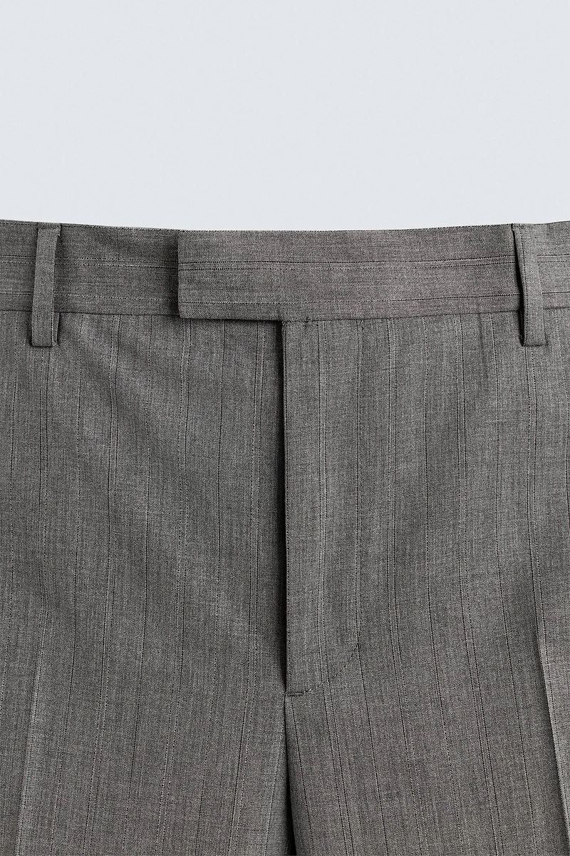 STRIPED FLARE SUIT PANTS