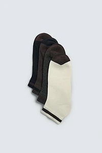 PACK OF 4 STRIPED ANKLE SOCKS