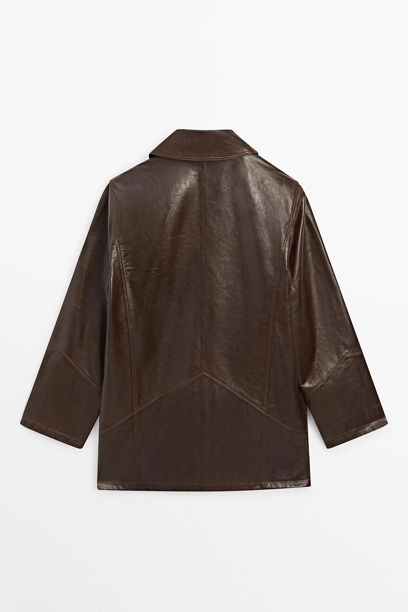 Blouson en cuir nappa