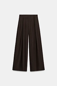 WIDE LEG LINEN PANTS