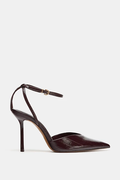 STRAPPY PATENT FINISH SLINGBACK SHOES