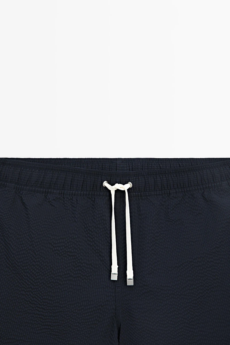 Plain textured swimsuit