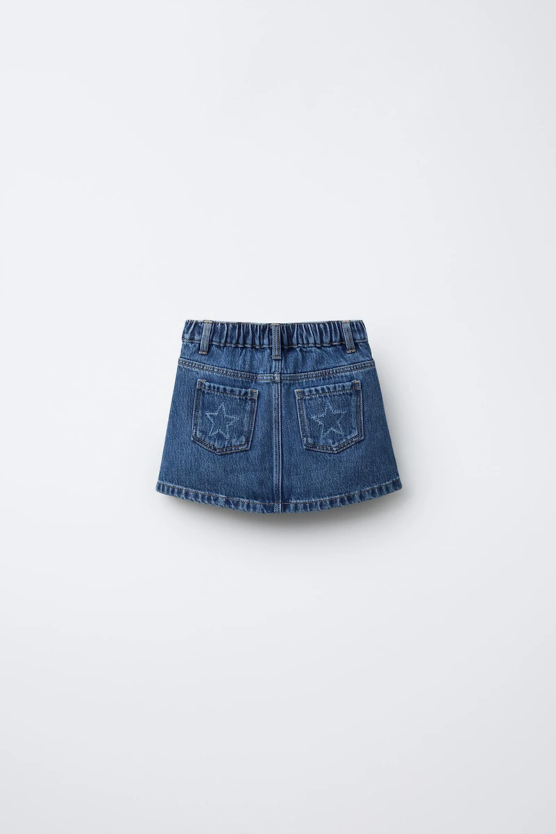 JUPE EN DENIM ÉTOILES