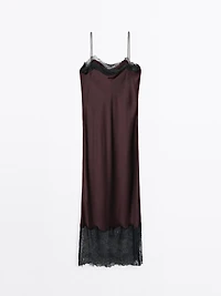Long satin slip dress - STUDIO