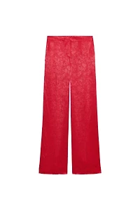 JACQUARD STRAIGHT LEG PANTS
