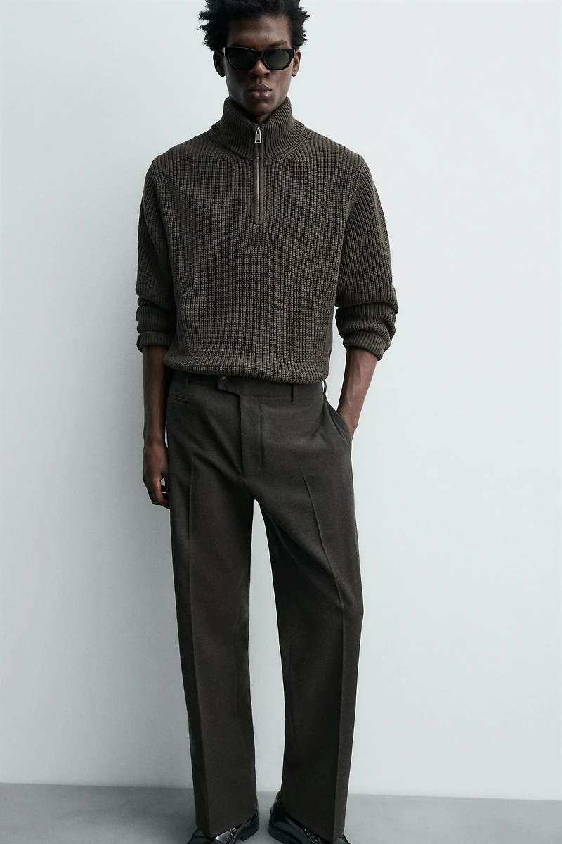 PANTALON REGULAR FIT EN FLANELLE