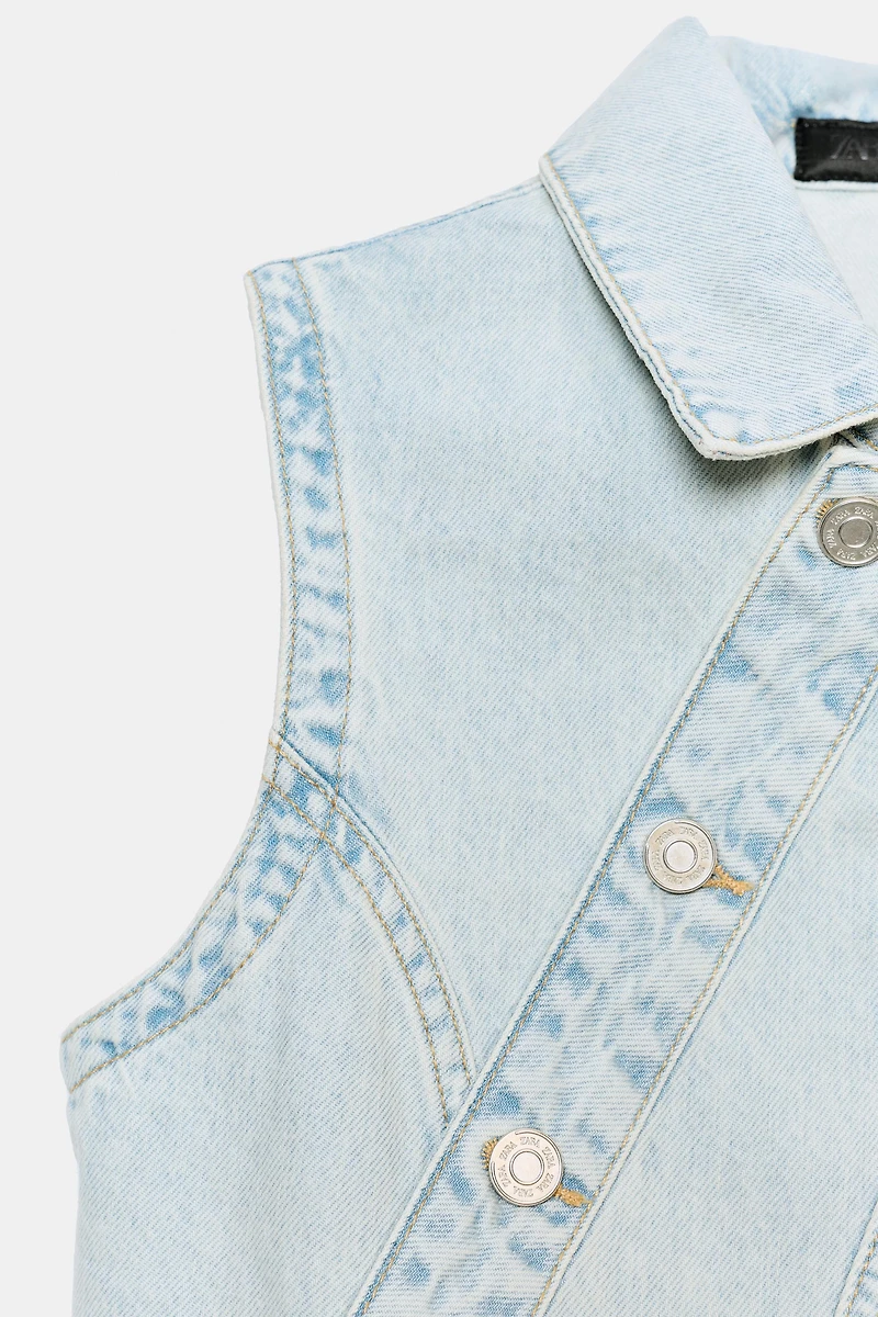 Z1975 DENIM DOUBLE-BREASTED VEST