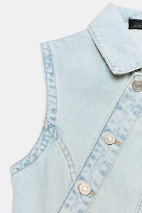 Z1975 DENIM DOUBLE-BREASTED VEST