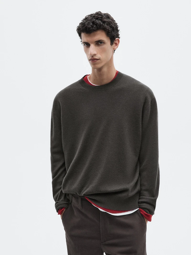 Knit wool and cashmere blend sweater