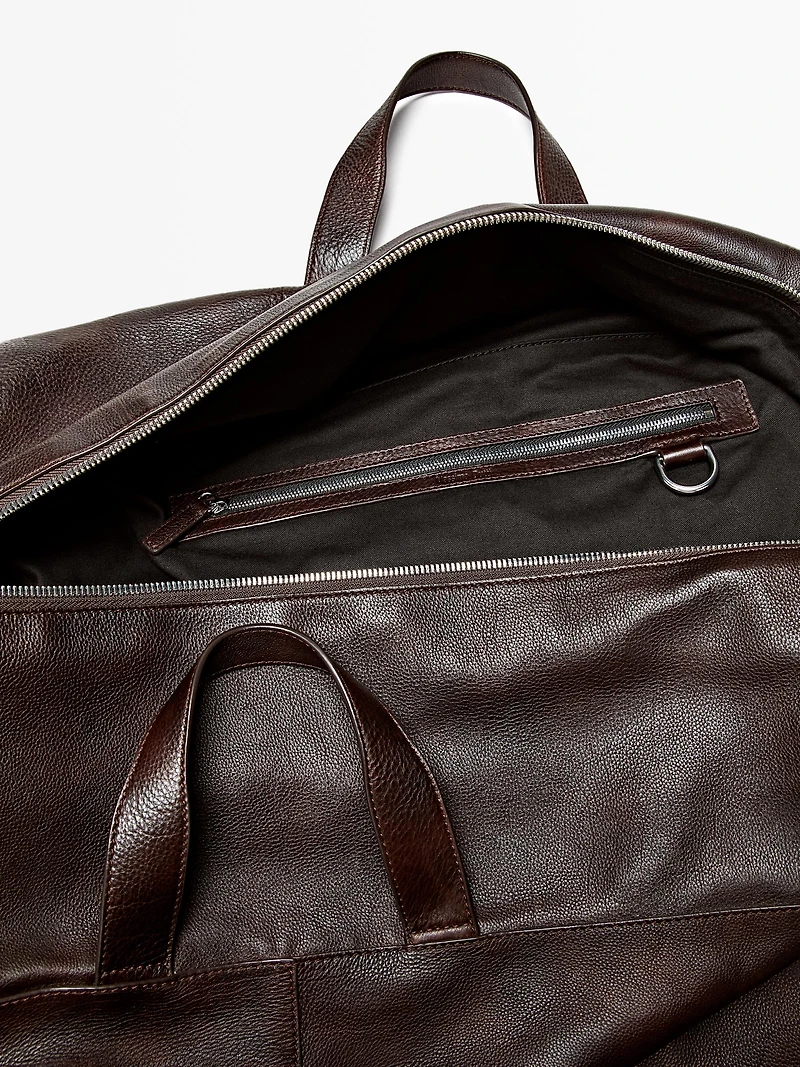 Sac duffle maxi en cuir nappa