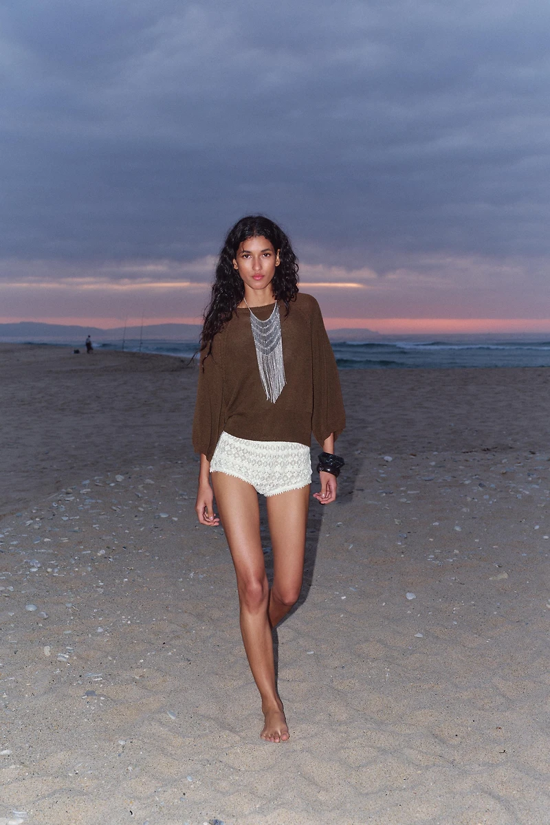 WIDE SLEEVE KNIT SWEATER