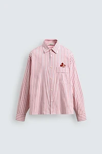 MICKEY MOUSE PATCH STRIPED SHIRT HARRY LAMBERT FOR ZARA X DISNEY