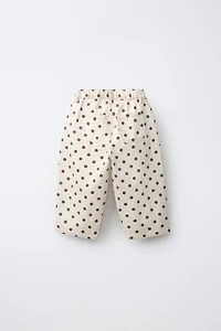 POLKA DOT BARREL TWILL PANTS