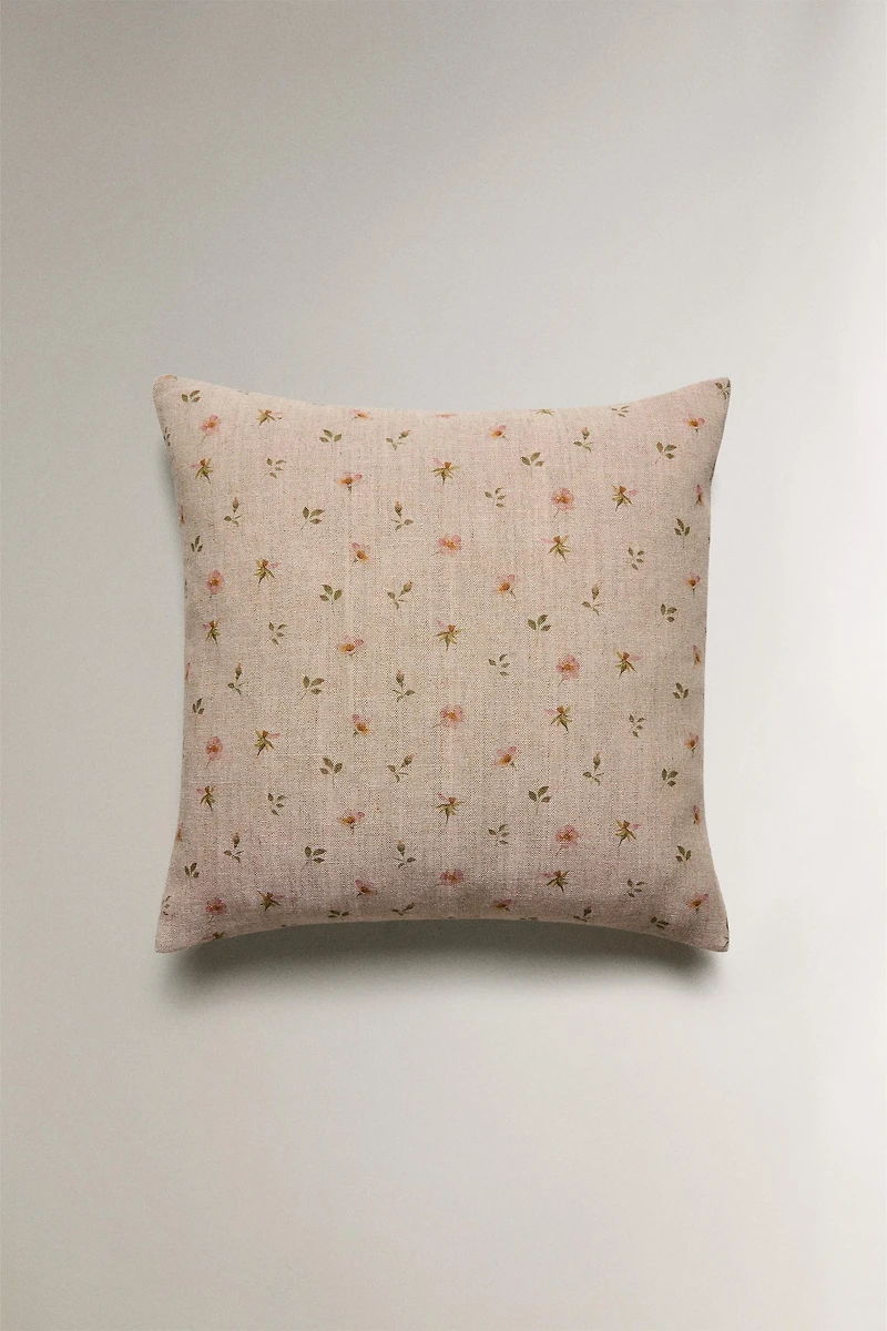 HOUSSE DE COUSSIN FLEURS