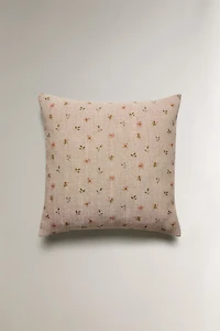 HOUSSE DE COUSSIN FLEURS