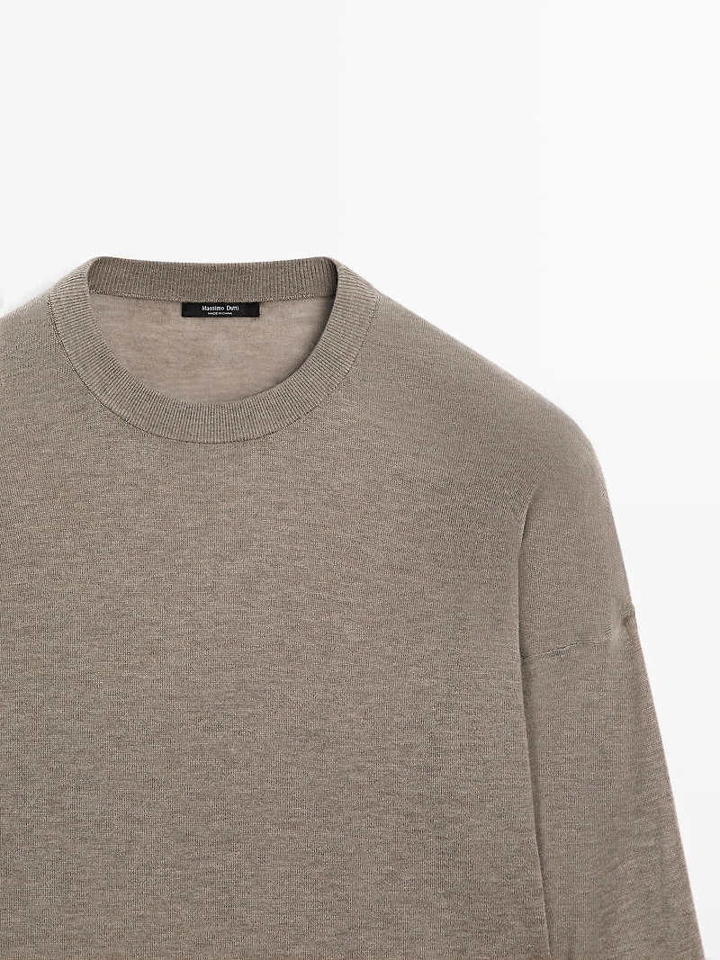 Oversize wool blend knit sweater