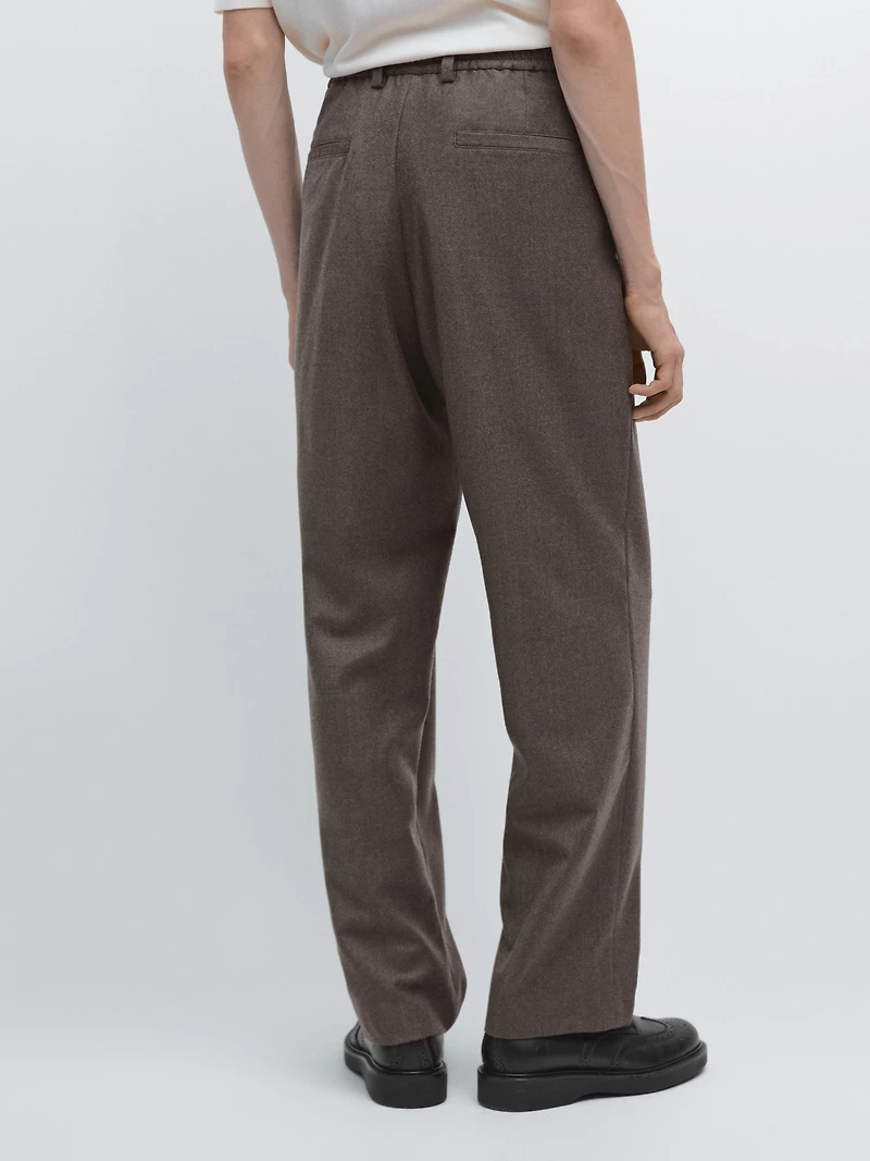 Pantalon flanelle 100 % laine