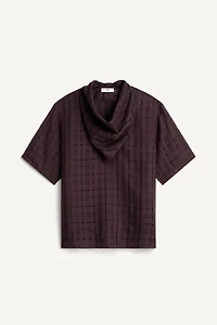 100% LINEN TEXTURED HANDKERCHIEF SHIRT