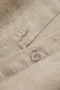 HOUSSE DE COUETTE ENFANT LIN BRODERIE FLEUR