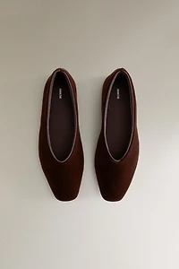VELVET BALLET FLATS