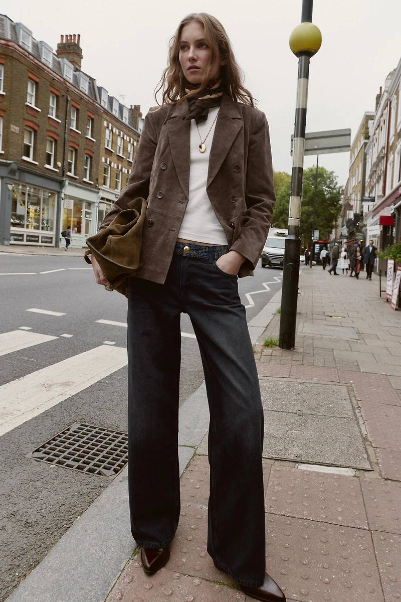 Z1975 MID-RISE JACQUARD WAIST JEANS