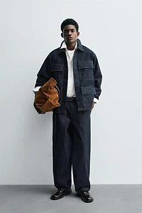RELAXED FIT DENIM POCKET JACKET