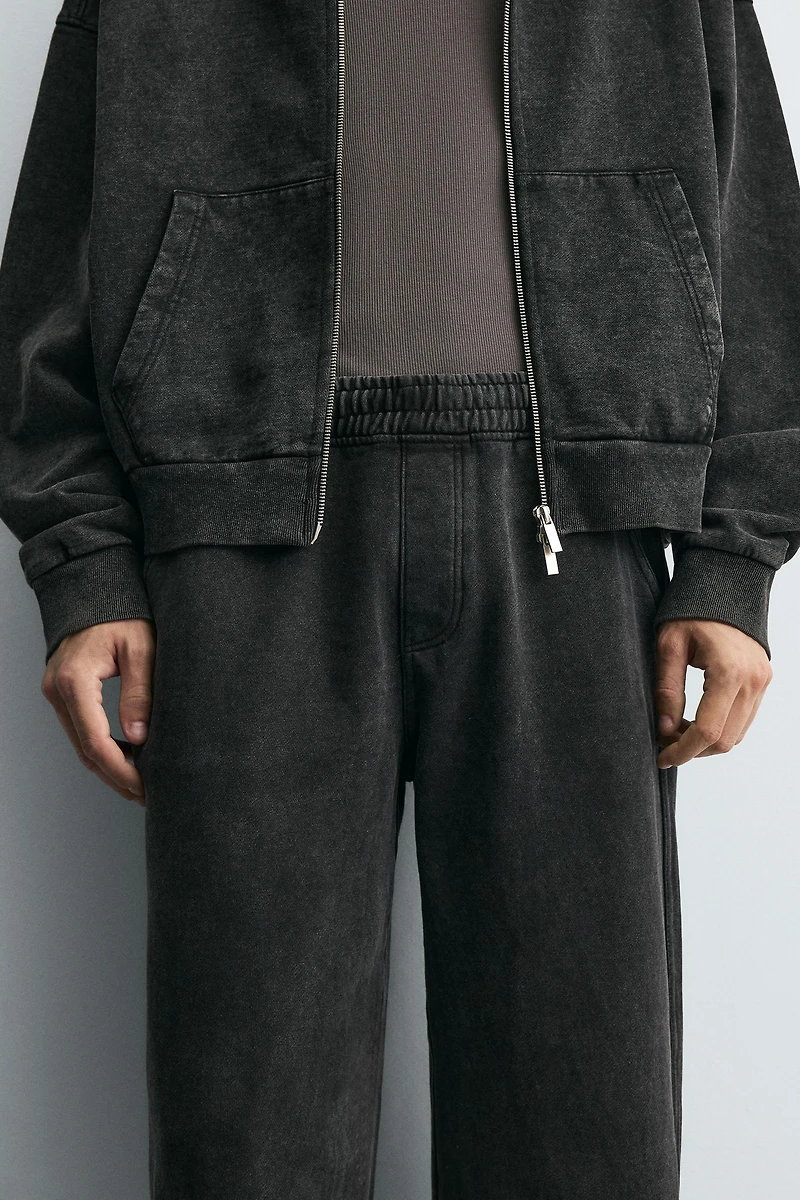 PANTALON DE JOGGING COUPE DÉCONTRACTÉE DÉLAVÉ