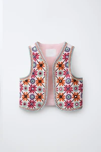 EMBROIDERED MIRROR VEST