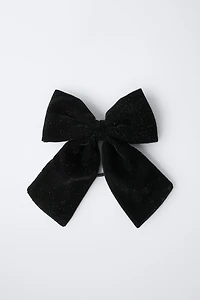 SPARKLY VELVET BOW HAIR TIE