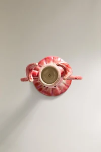LOBSTER CERAMIC CANDLESTICK