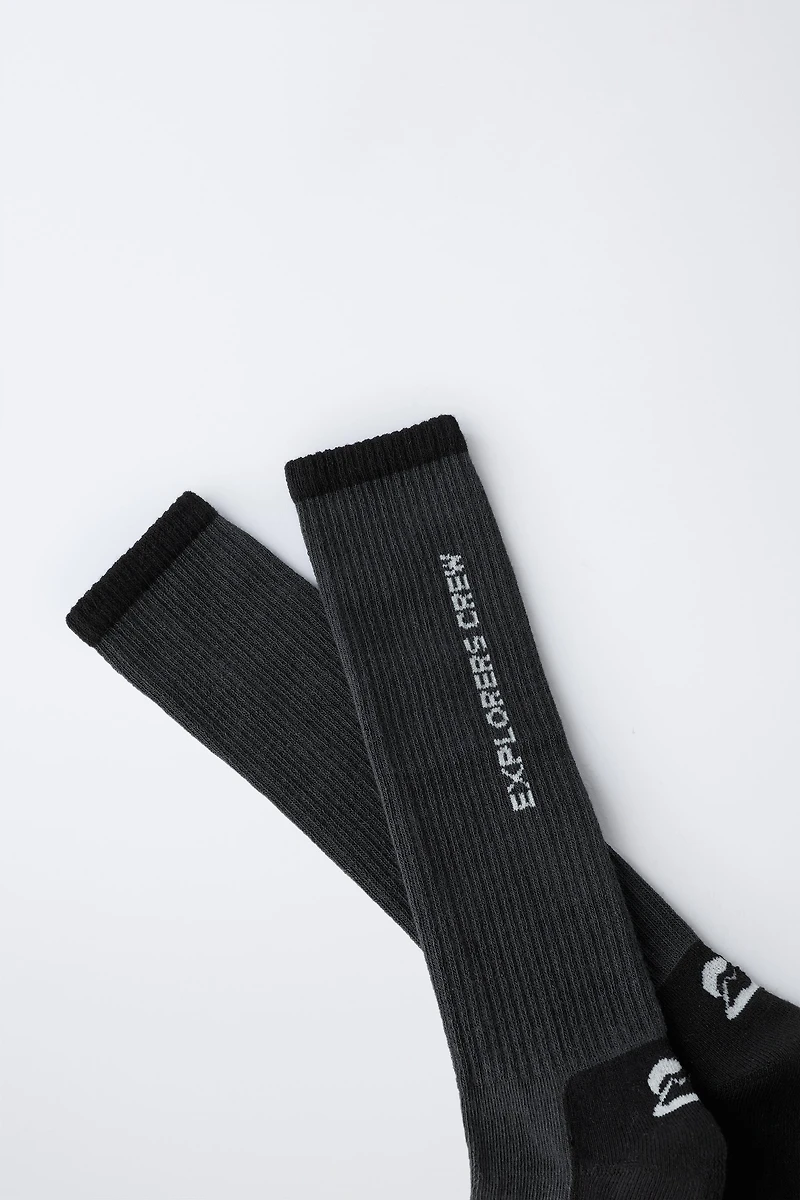THERMAL LONG SOCKS WITH TEXT
