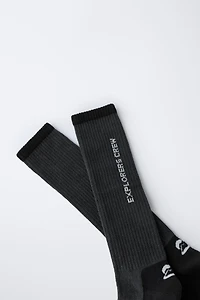 THERMAL LONG SOCKS WITH TEXT