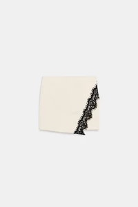 JUPE-PANTALON CROISÉE EN DENTELLE