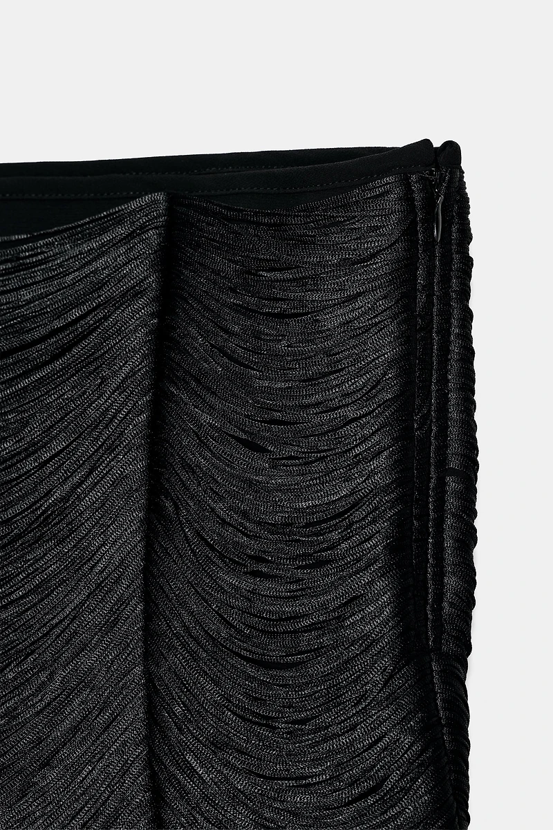 FRINGED MINI SKIRT