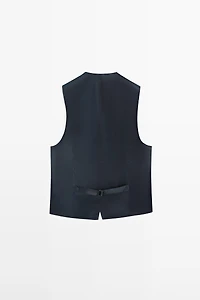 Cool wool suit waistcoat