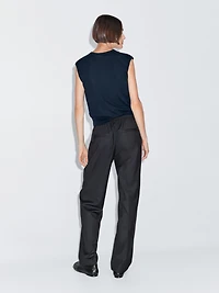 Pantalon à pinces et taille élastique