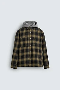 PLAID HOODIE OVERSHIRT