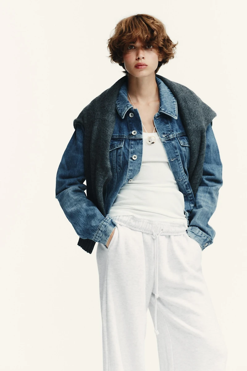 ADJUSTABLE HEM STRAIGHT BASIC FLEECE PANTS