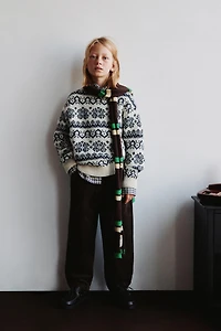 PULL IMPRIMÉ AVEC DE LA LAINE