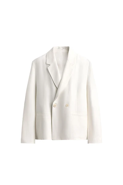 RELAXED FIT VISCOSE - LINEN SUIT BLAZER