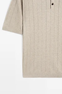 Polo à manches courtes en maille avec coton